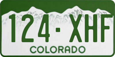 CO license plate 124XHF