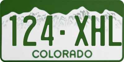 CO license plate 124XHL