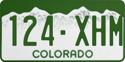 CO license plate 124XHM