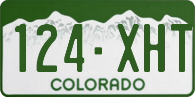 CO license plate 124XHT