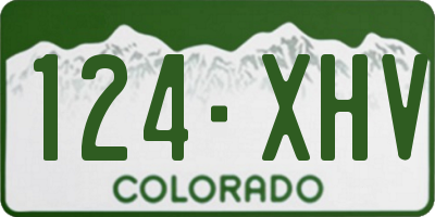 CO license plate 124XHV