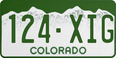 CO license plate 124XIG