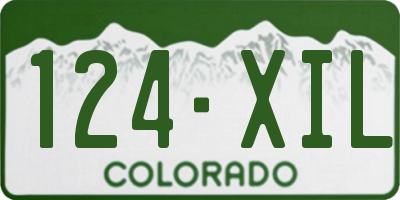 CO license plate 124XIL
