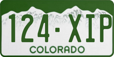 CO license plate 124XIP