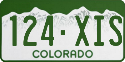 CO license plate 124XIS