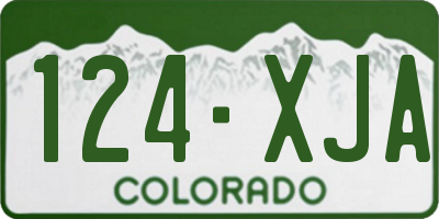 CO license plate 124XJA