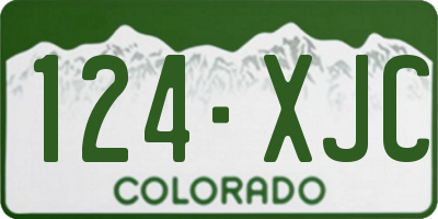 CO license plate 124XJC