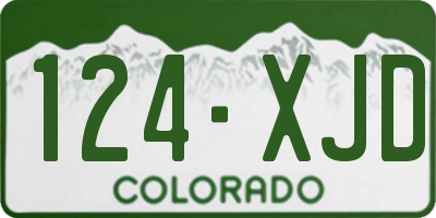 CO license plate 124XJD