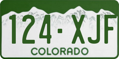 CO license plate 124XJF
