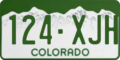 CO license plate 124XJH