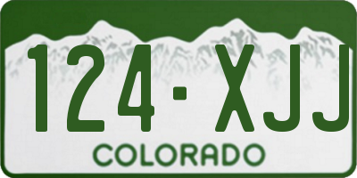 CO license plate 124XJJ
