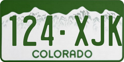 CO license plate 124XJK