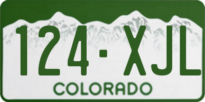CO license plate 124XJL