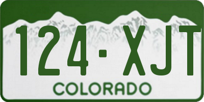 CO license plate 124XJT