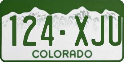 CO license plate 124XJU
