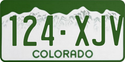 CO license plate 124XJV