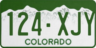 CO license plate 124XJY