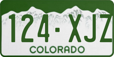 CO license plate 124XJZ