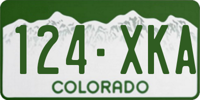 CO license plate 124XKA