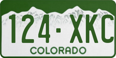 CO license plate 124XKC