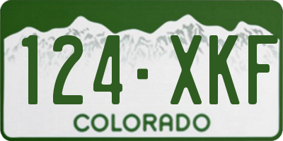CO license plate 124XKF
