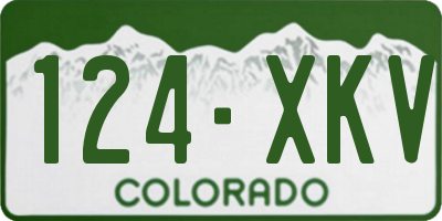 CO license plate 124XKV