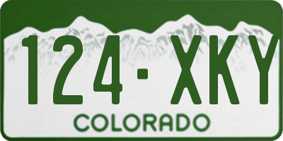 CO license plate 124XKY