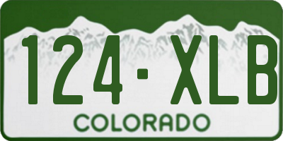 CO license plate 124XLB