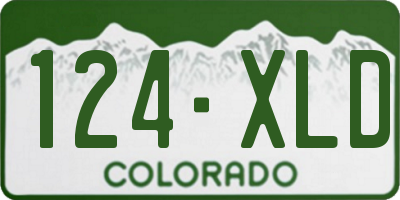 CO license plate 124XLD