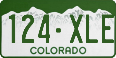 CO license plate 124XLE