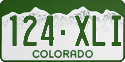 CO license plate 124XLI