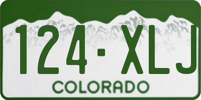 CO license plate 124XLJ
