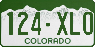 CO license plate 124XLO