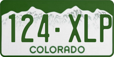 CO license plate 124XLP