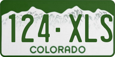 CO license plate 124XLS