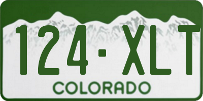 CO license plate 124XLT