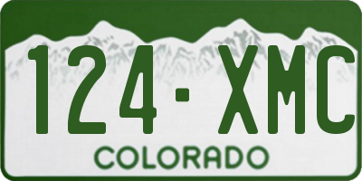 CO license plate 124XMC