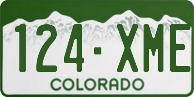 CO license plate 124XME