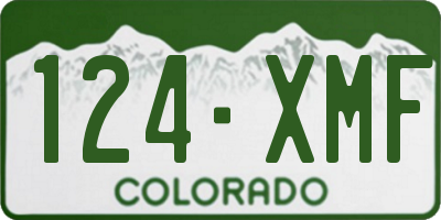 CO license plate 124XMF