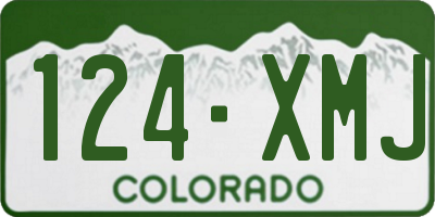 CO license plate 124XMJ