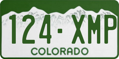 CO license plate 124XMP