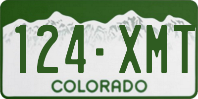 CO license plate 124XMT