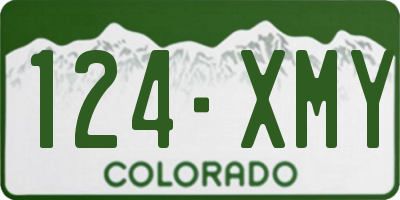CO license plate 124XMY