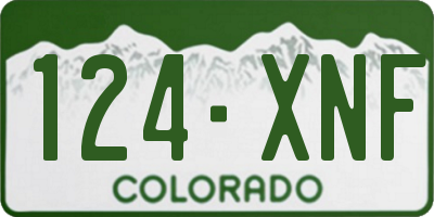 CO license plate 124XNF