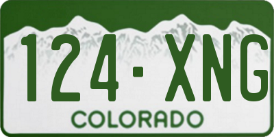 CO license plate 124XNG