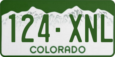 CO license plate 124XNL