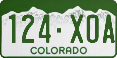 CO license plate 124XOA