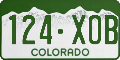 CO license plate 124XOB