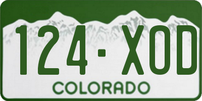 CO license plate 124XOD