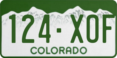 CO license plate 124XOF